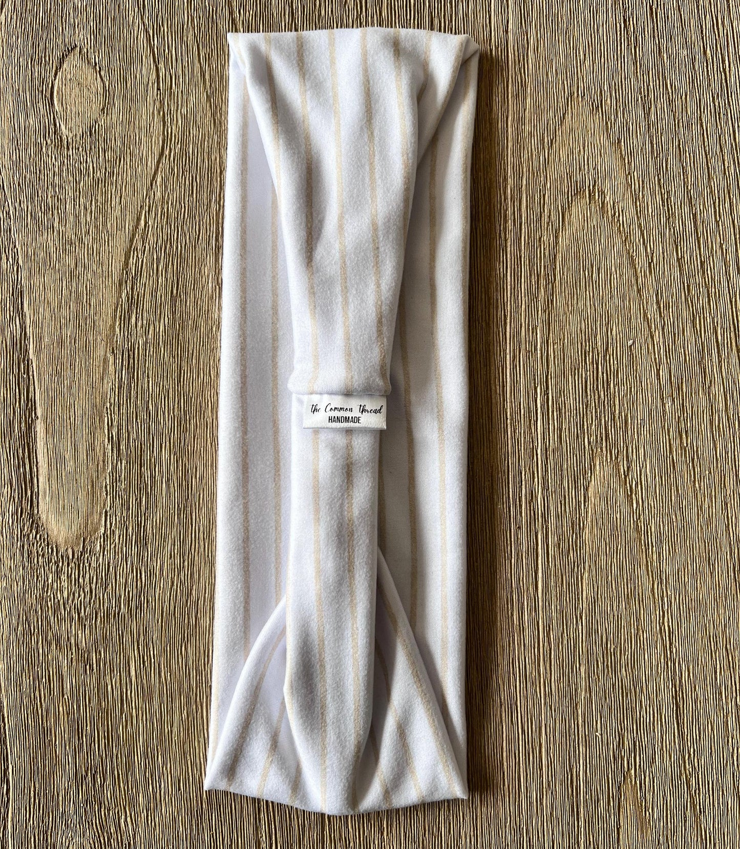 Modern Flat Headband - Golden Stripes