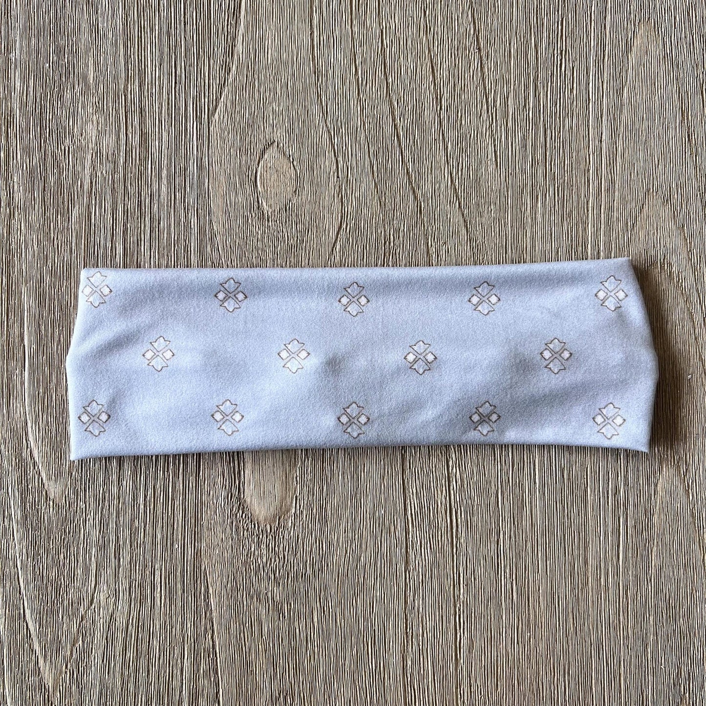 Modern Flat Headband - Gray Diamonds