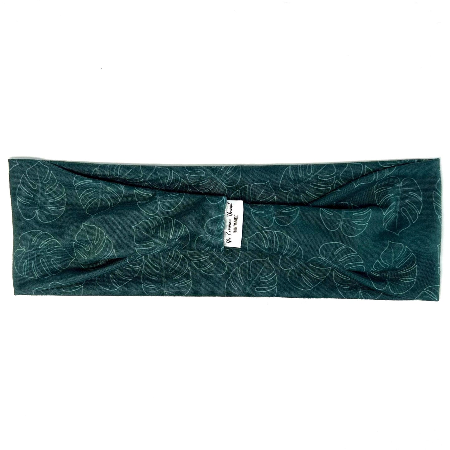 Modern Flat Headband - Monstera Green