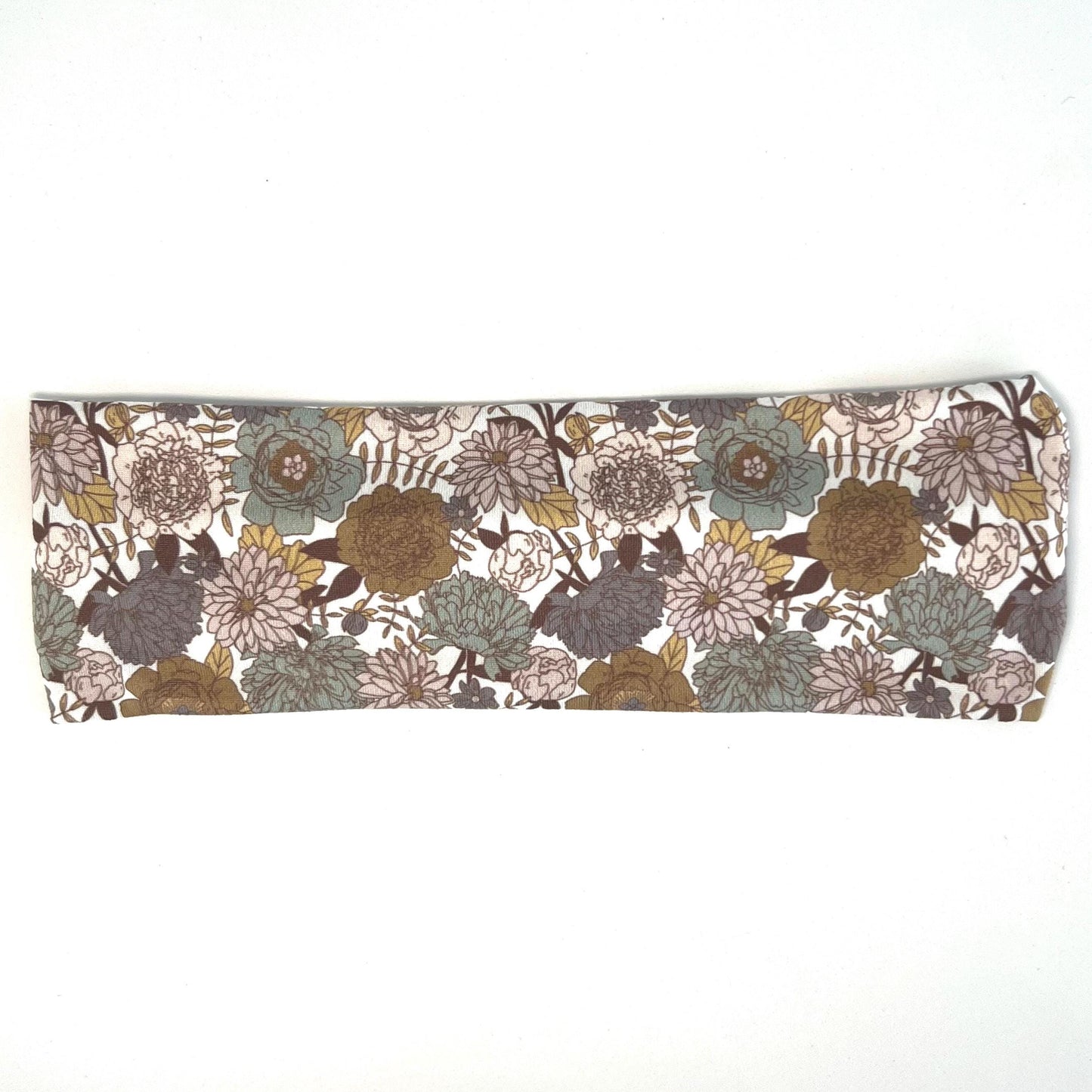 Modern Flat Headband - Autumn Plum Floral