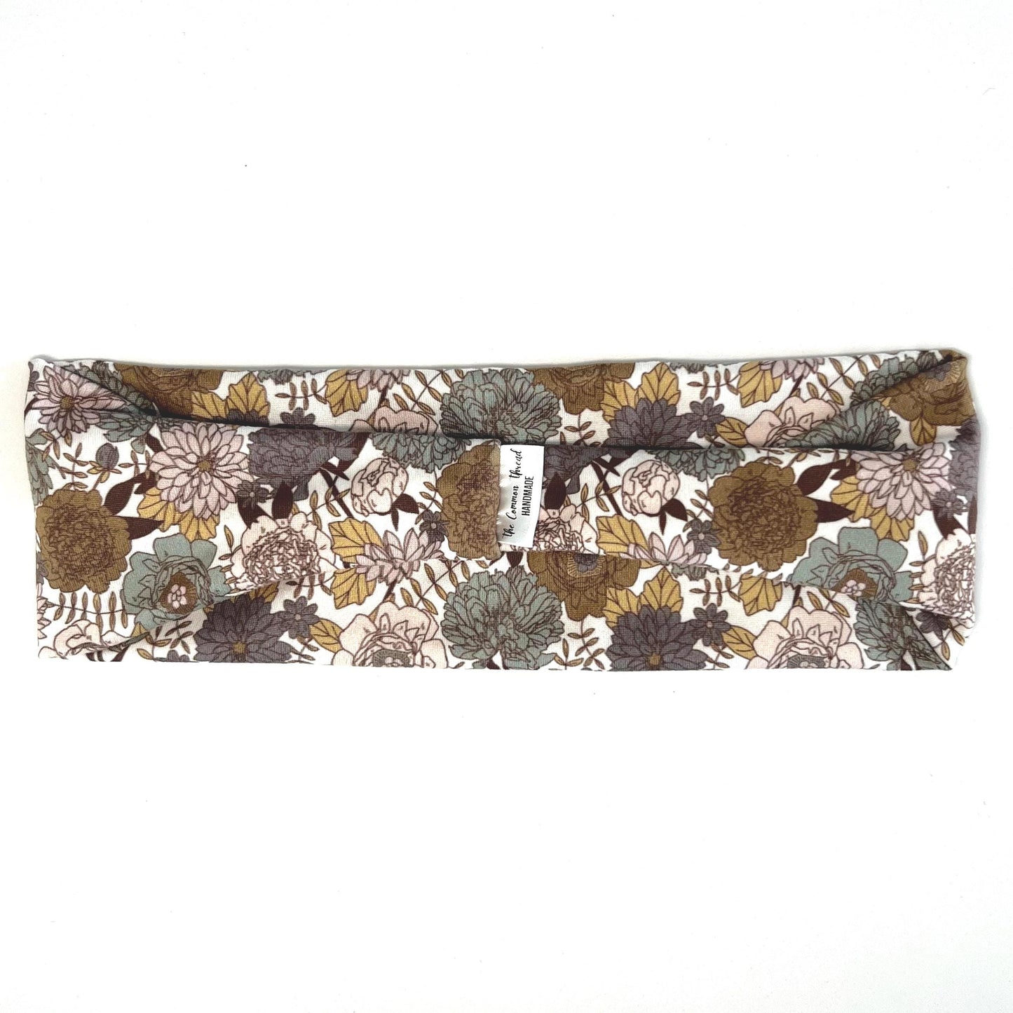 Modern Flat Headband - Autumn Plum Floral