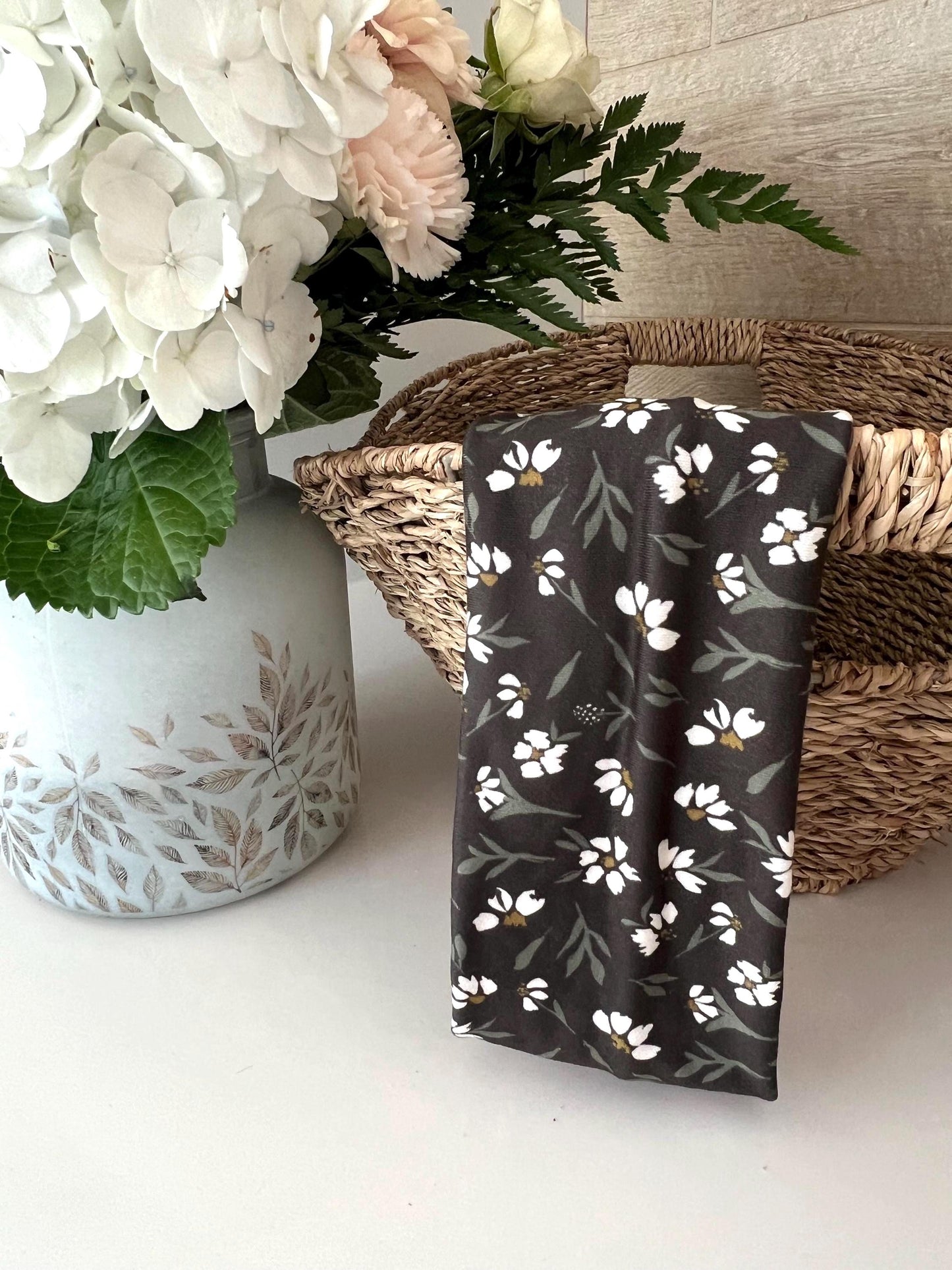 Modern Flat Headband - Evening Floral