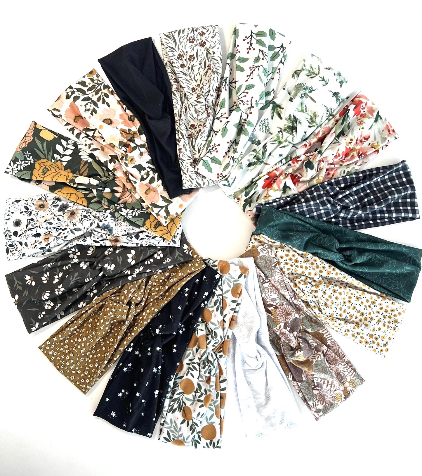 Twisted Knot Headband - Mustard Floral