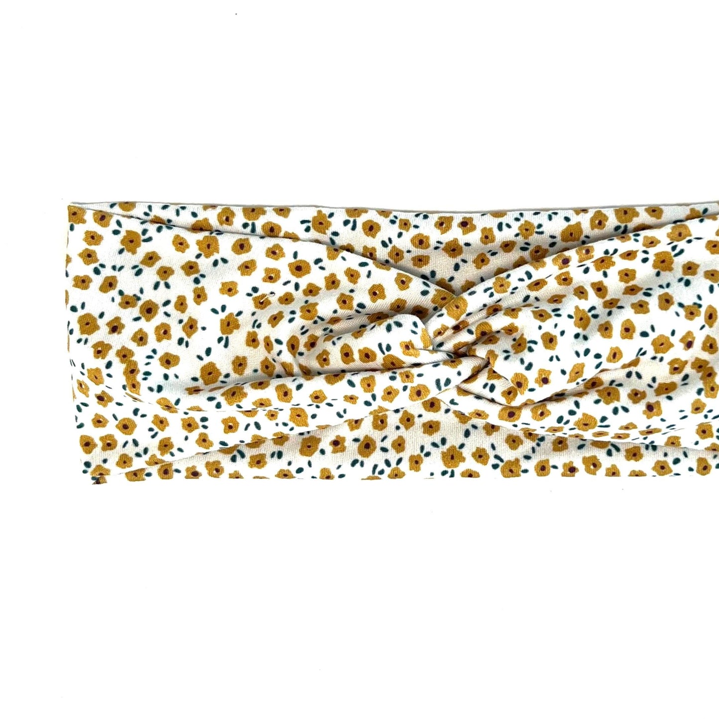 Twisted Knot Headband - Mustard Floral