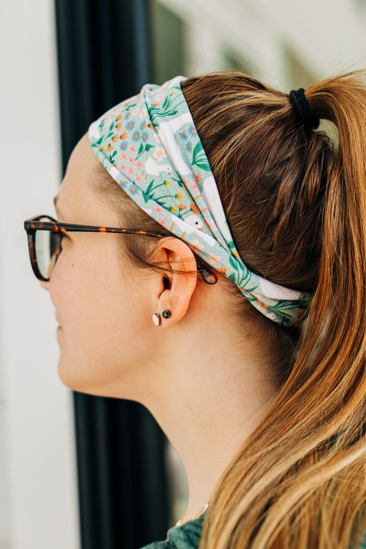 Rusty Orange Floral - Spring Headband Collection 2026, Buttery-Soft, Stretchy Headbands for Women and Girls, Headbands for Nurses