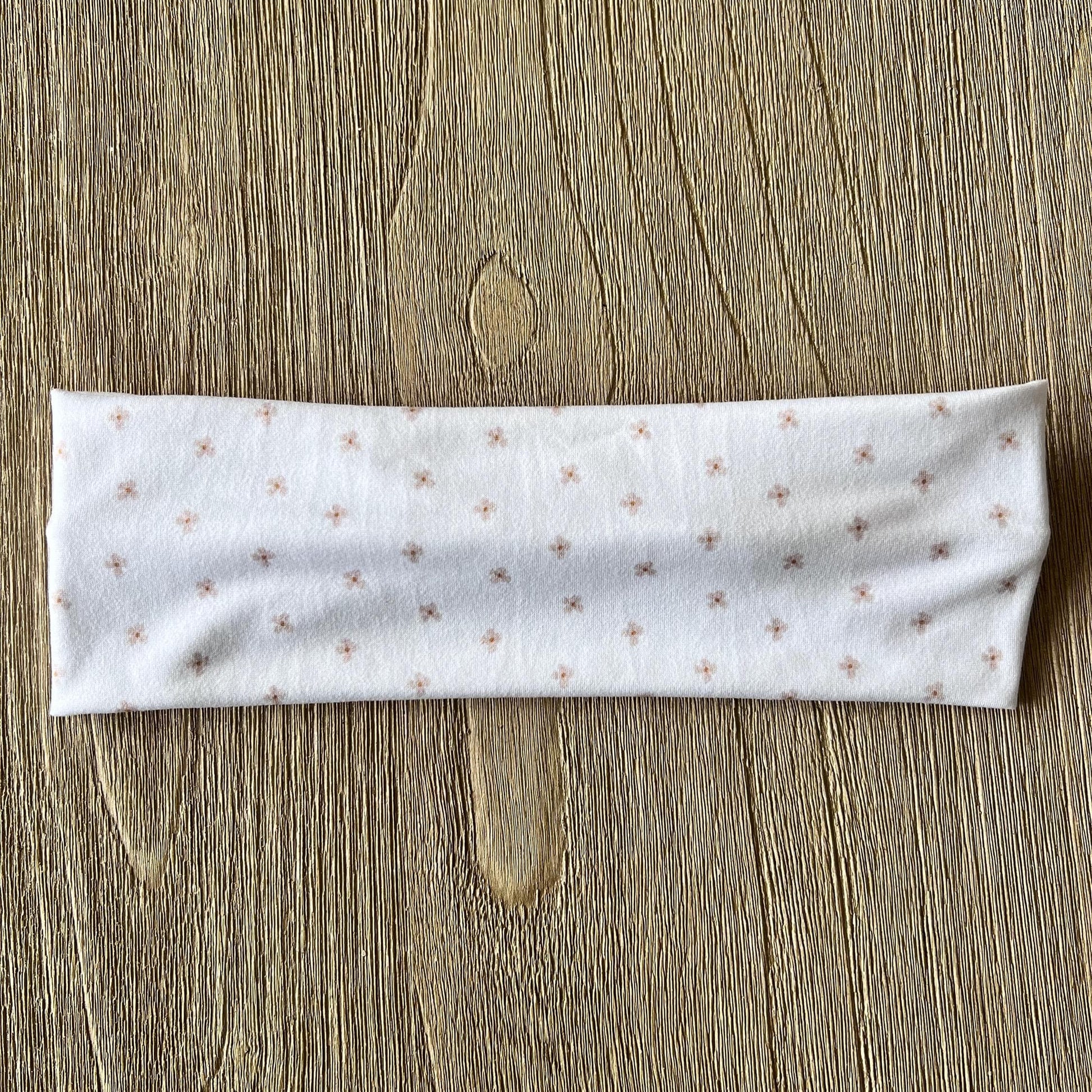 Modern Flat Headband - Ditsy Blush Floral
