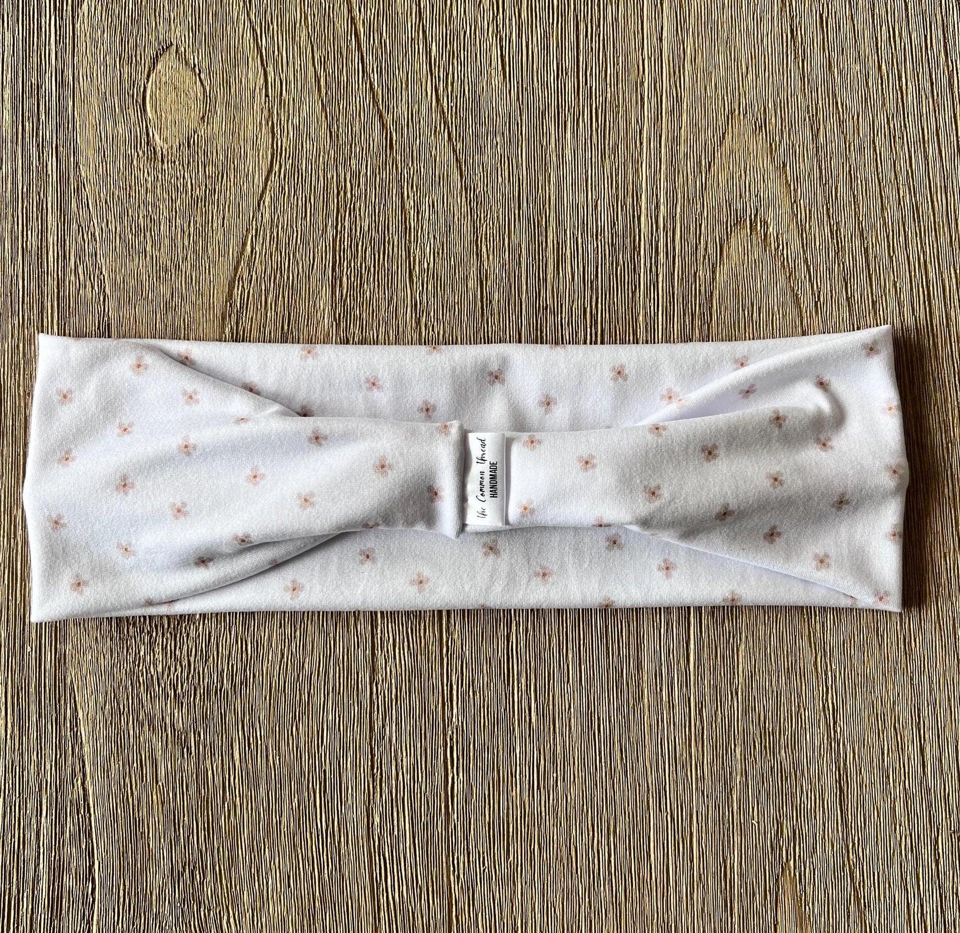 Modern Flat Headband - Ditsy Blush Floral