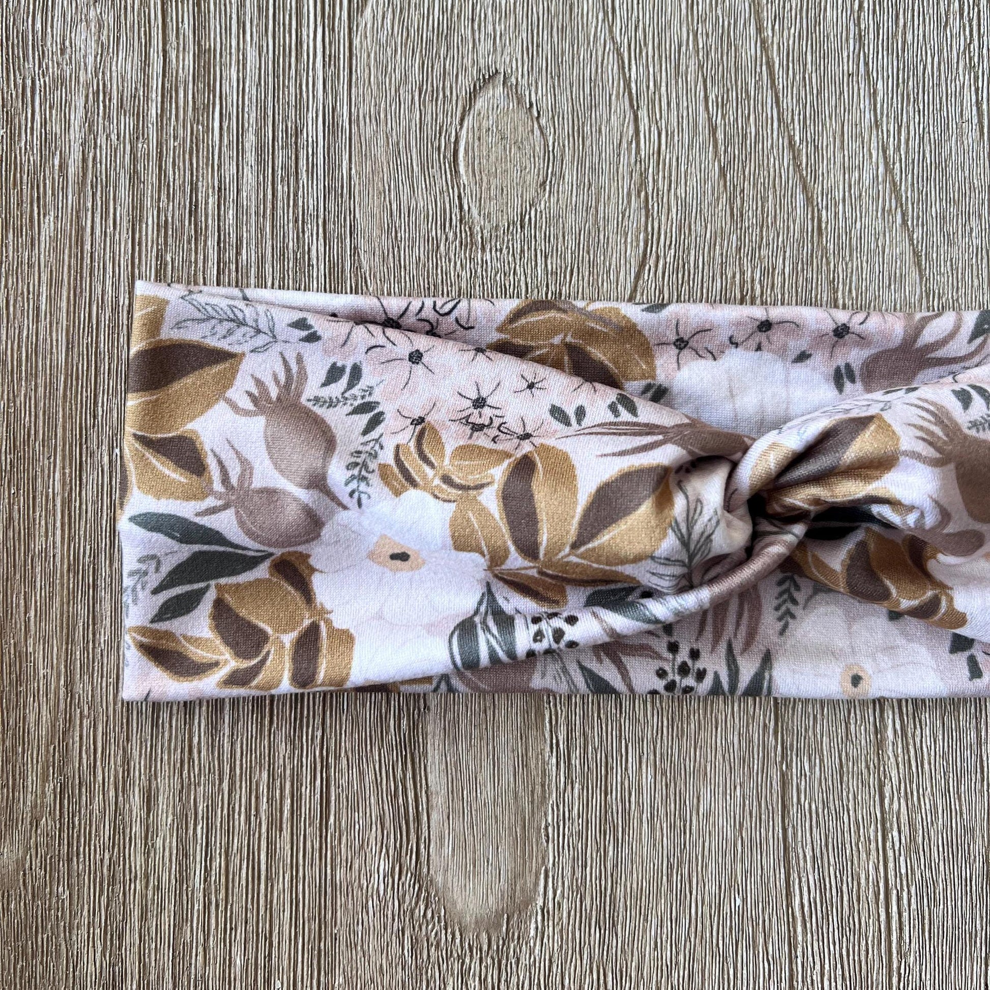 Twisted Knot Headband - Dusty Pink Rose Hips