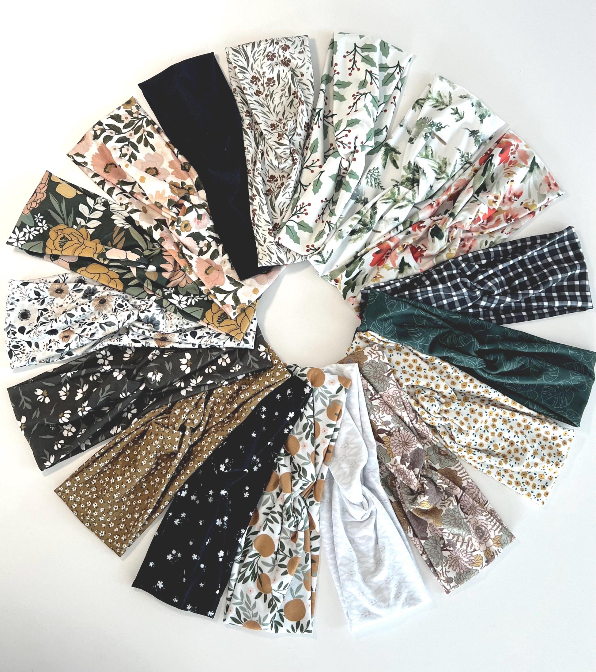 Modern Flat Headband - Leaves With Seeds