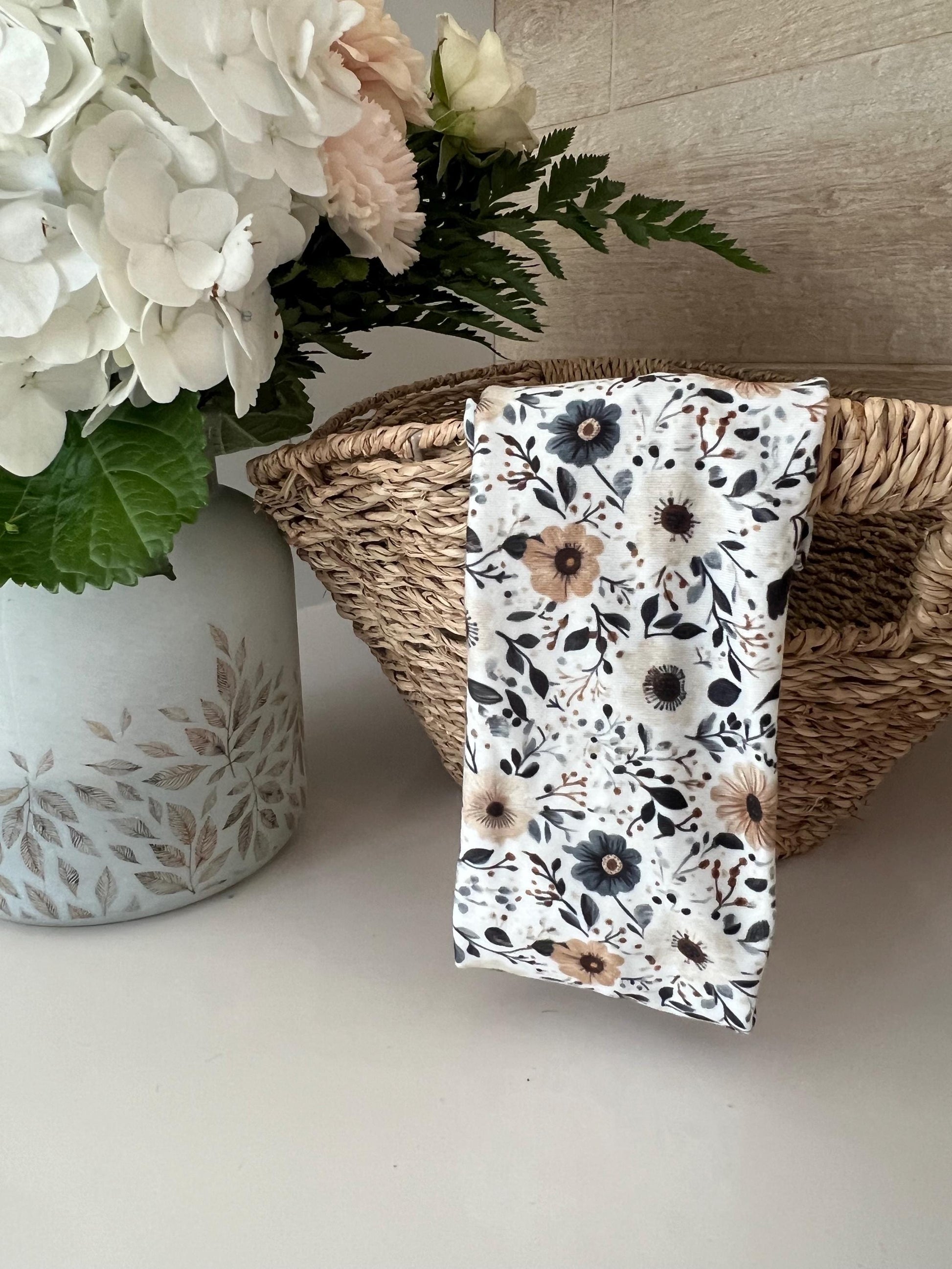 Twisted Knot Headband - Beige Floral