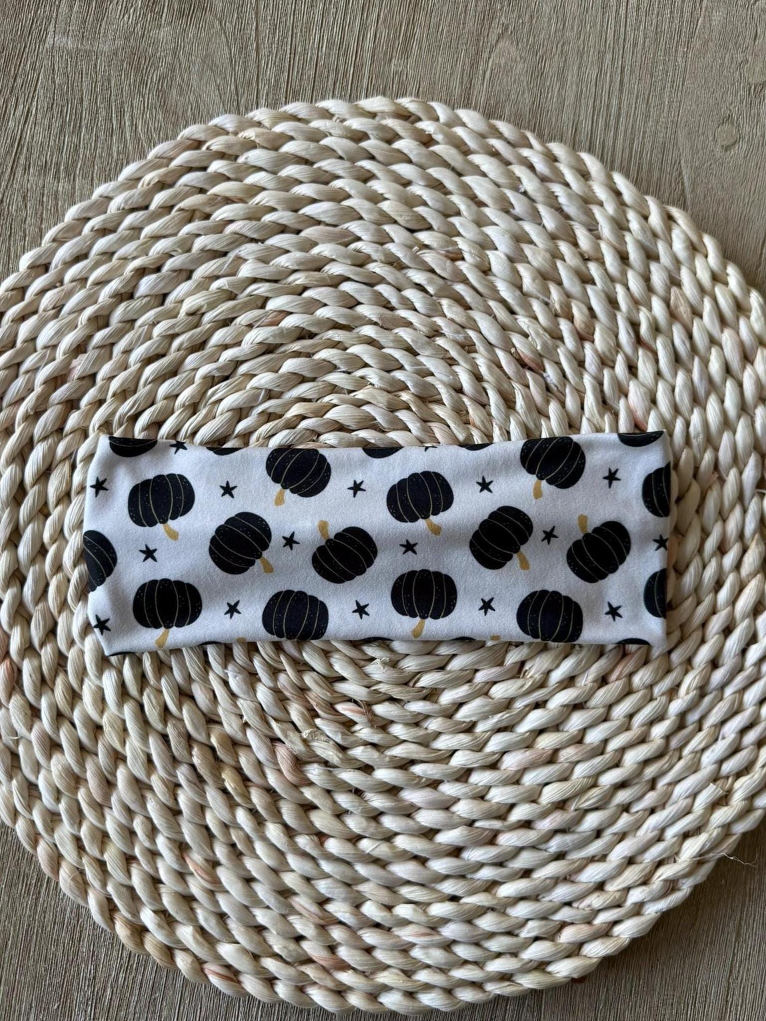 Stretchy, Buttery-Soft Headband - Autumn Pumpkins