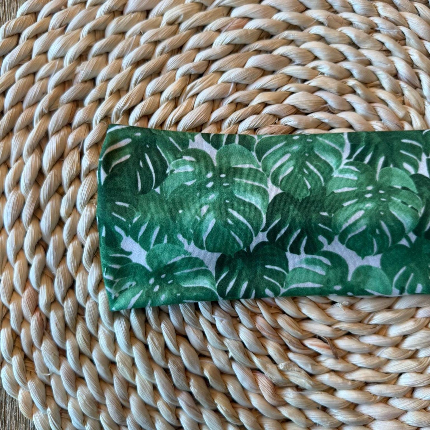 Stretchy, Buttery-Soft Headband - Tropical Monstera