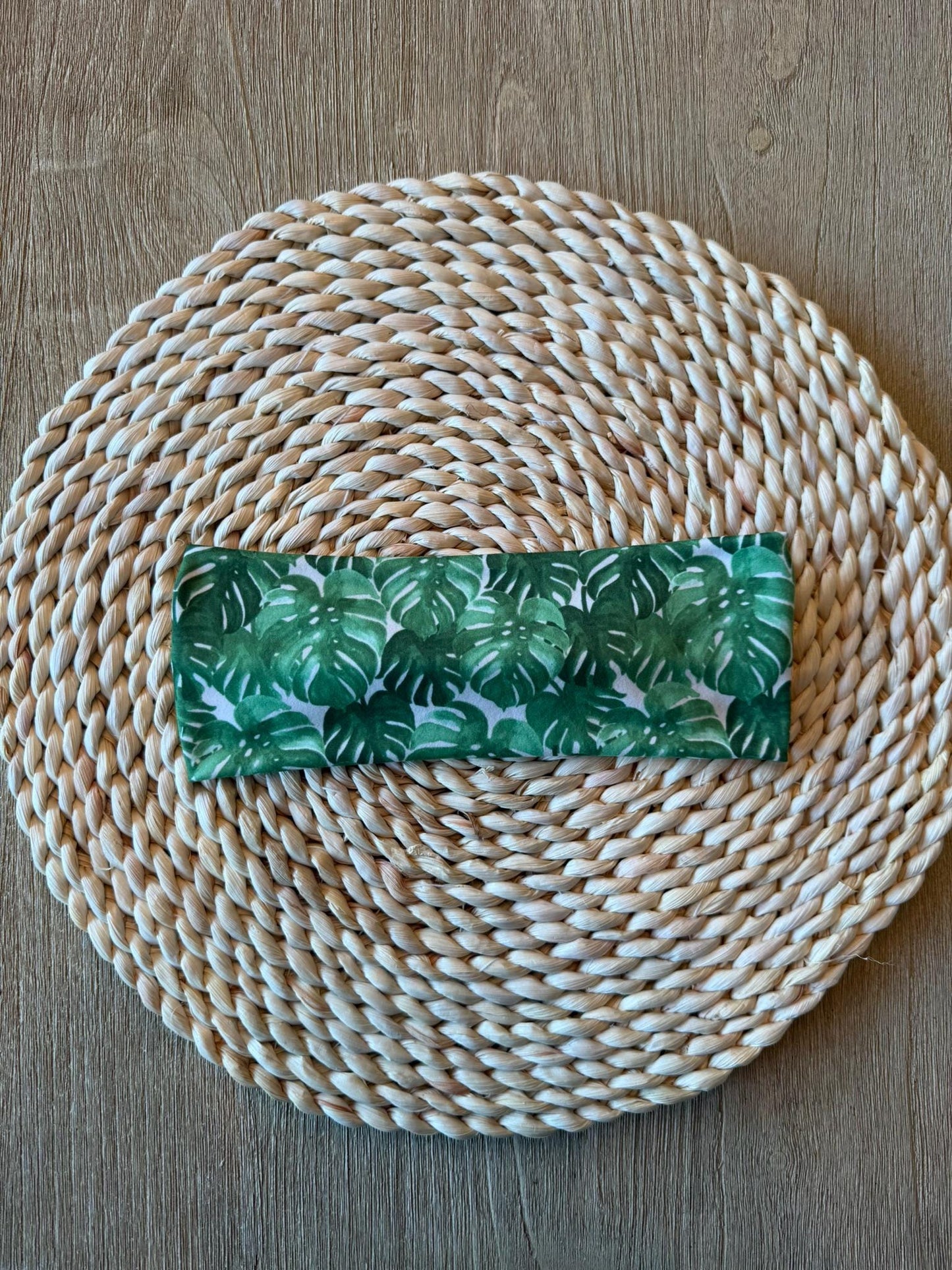 Stretchy, Buttery-Soft Headband - Tropical Monstera