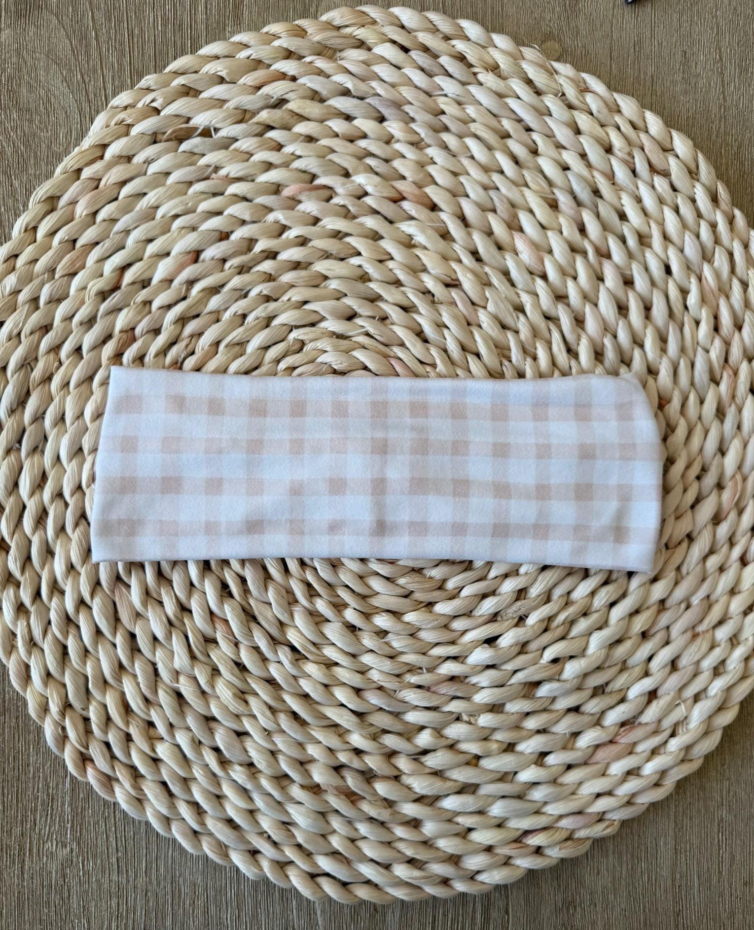 Stretchy, Buttery-Soft Headband - Terra Gingham