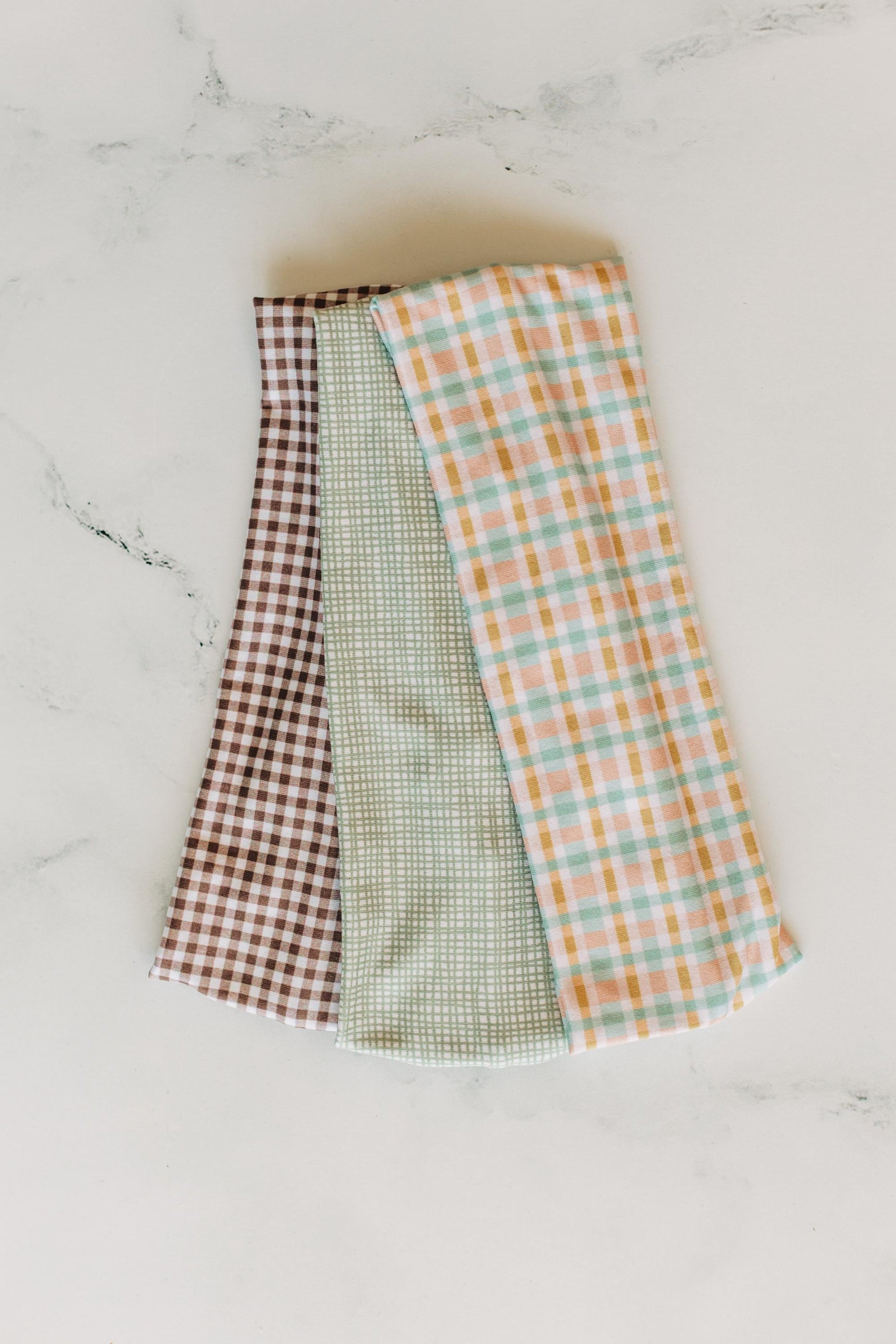 Vintage Plaid - Spring Headband Collection 2026, Buttery-Soft, Stretchy Headbands for Women and Girls, Headbands for Nurses and Teachers