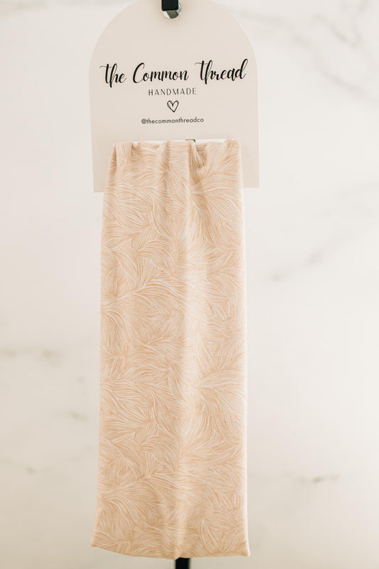 Beige Leaf - Spring Headband Collection 2026, Buttery-Soft, Stretchy Headbands for Women and Girls, Headbands for Nurses and Teachers
