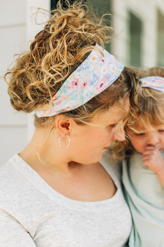 Watercolor Spring - Spring Headband Collection 2026, Buttery-Soft, Stretchy Headbands for Women and Girls, Headbands for Nurses and Teachers